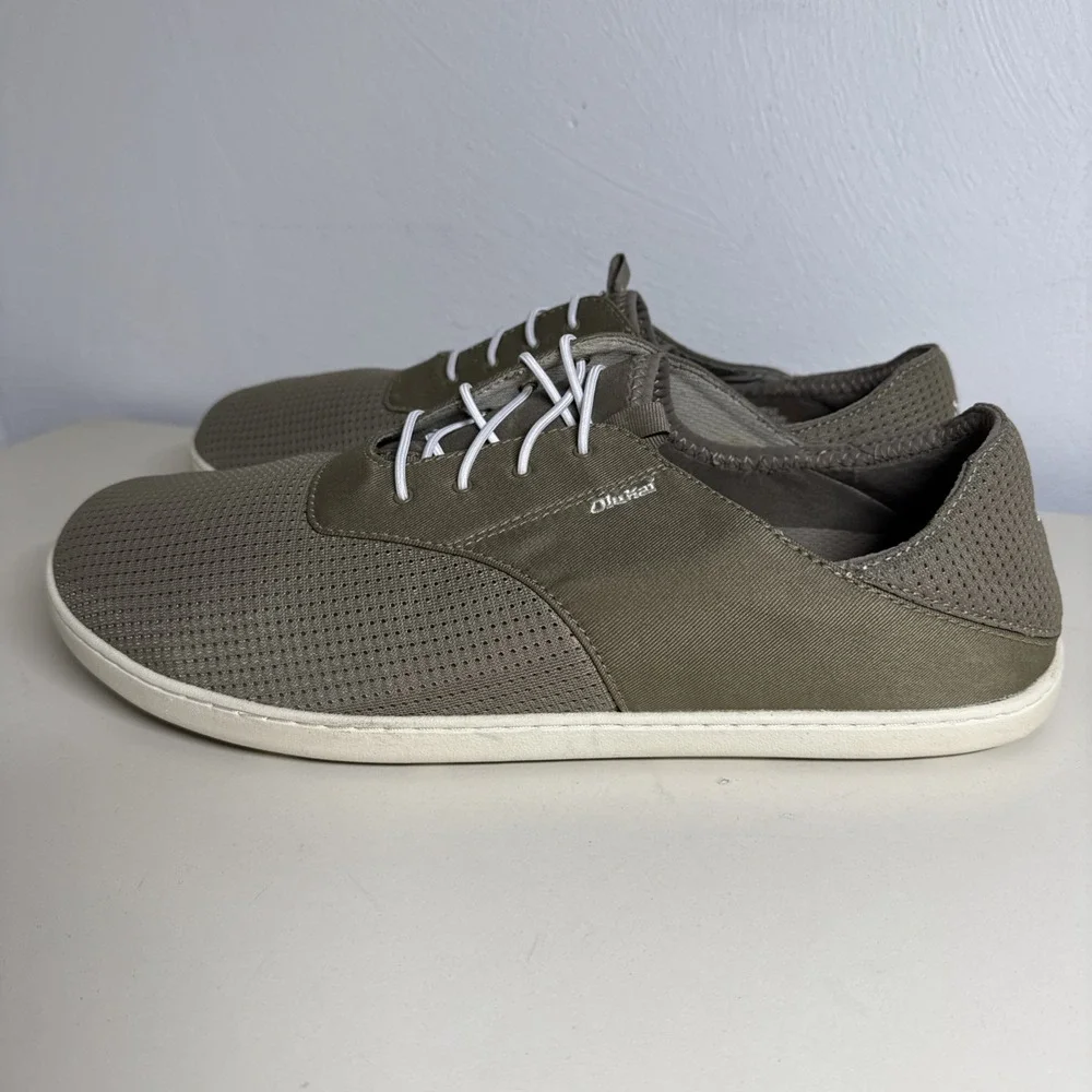 Olukai Nohea Moku Shoes Mens Size 14 No Tie Boat Shoe Mesh Clay Tapa Color